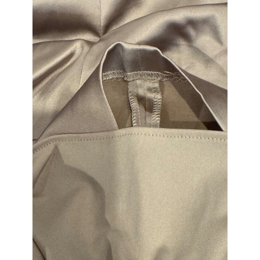Xscape Dress Women 8 Ivory Tan Sweetheart Neck Ruched Mini Party Cocktail - Picture 10 of 10
